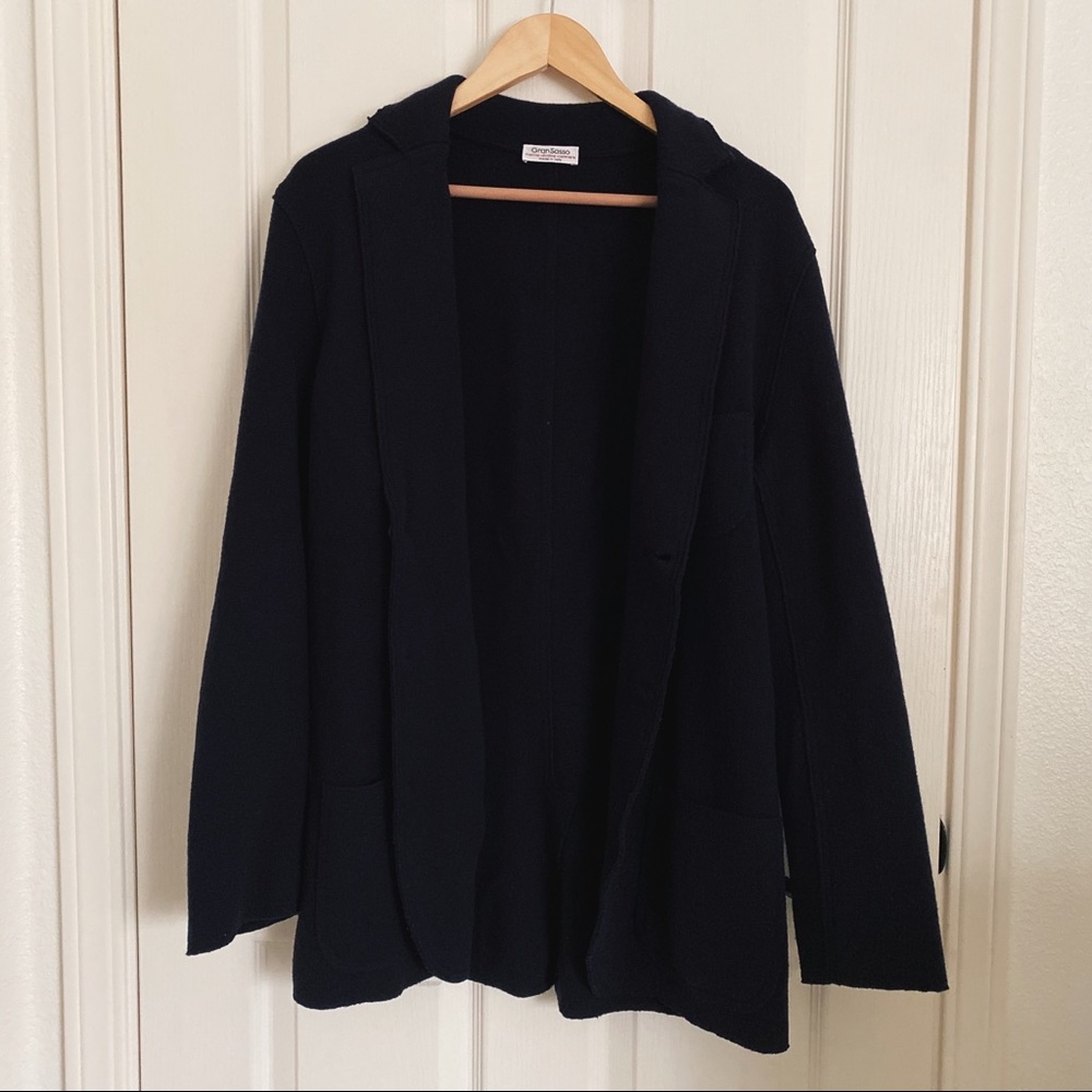 Navy GranSasso Cashmere Coat